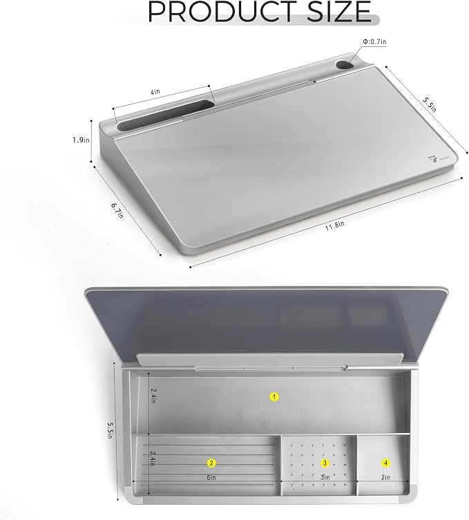 TOWON Small Compact Glass Desktop Whiteboard - Image 6