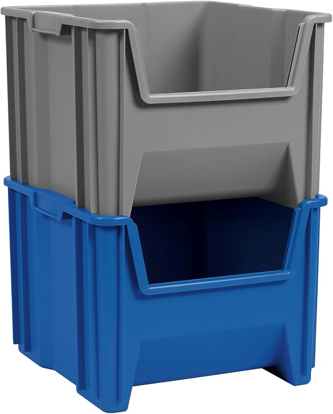 Akro-Mils 13018 Stak-N-Store Heavy Duty Stackable Open Front Plastic Storage - Image 6