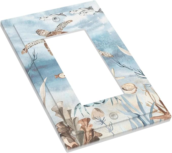 Decorative Outlet Covers Sea Turtle Coral Reef Nauticaltheme 1 Gang Single - Image 3