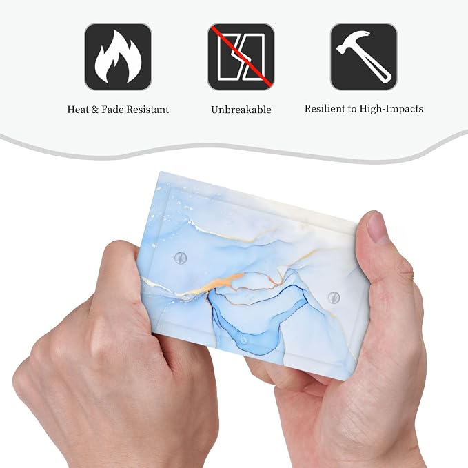 Modern Art Blue Gold Marble Abstract Luxury Print Light Switch Cover Plate 1 - Image 6