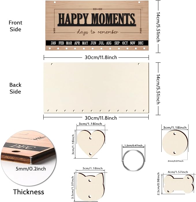 Family Birthday Calendar Board Wall Hanging - Image 3