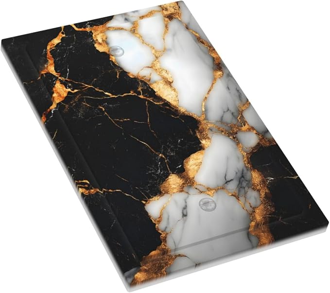 Decorative Light Switch Cover Plate Black Gold Marble 1 Gang No Device Single - Image 3