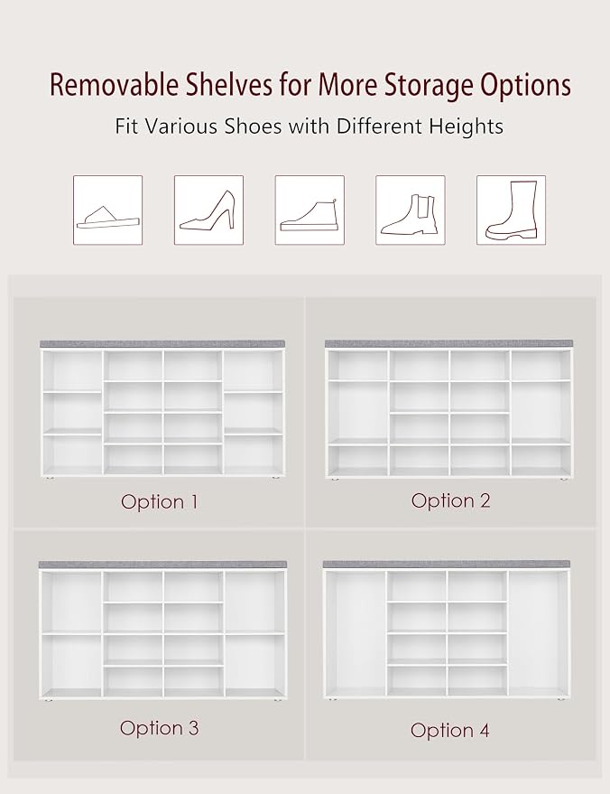 DINZI LVJ Shoe Storage Bench - Image 4