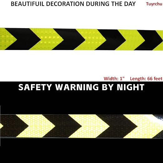 Reflective Tape Outdoor Waterproof 1 inch X 66 feet, High Visibility Hazard - Image 3