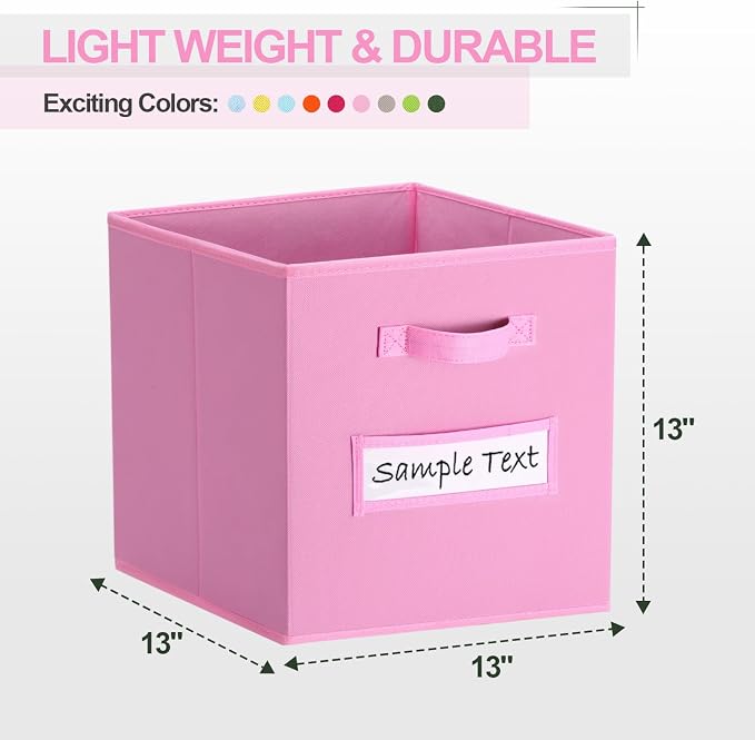 artsdi Fabric storage cubes 13 Inch Cube Storage Bin, cube organizer bins - Image 2