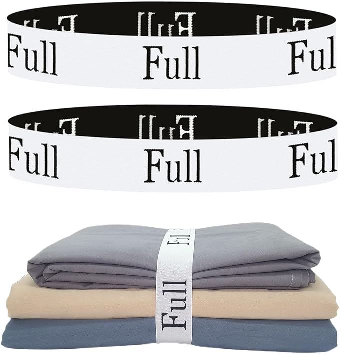 2 Pieces Bed Sheet Organizer Bands, Sheet Organizers and Storage Label Bands by Yermivie
