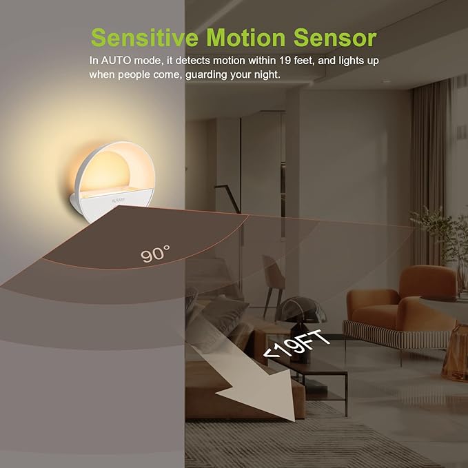 Rechargeable Battery Night Light, Motion Sensor Night Light, LED Warm White - Image 2