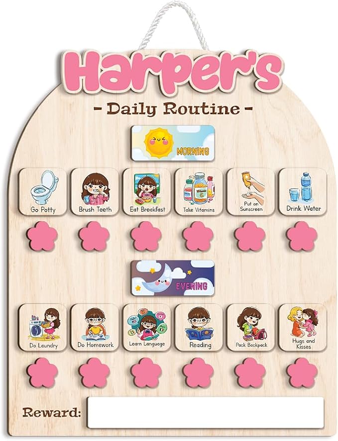 Personalized Wooden Chore Chart by LilaLand