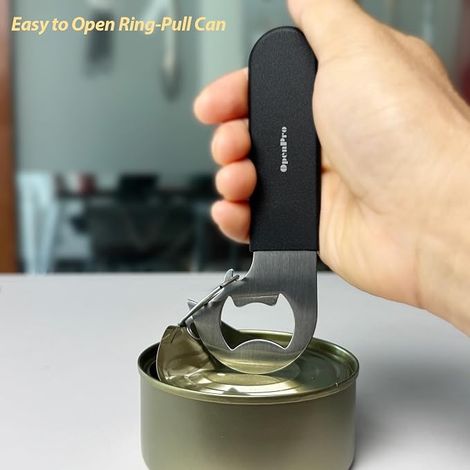 Magnetic 2-IN-1 Ring-Pull Can Opener, Beer Bottle Opener, Manual Can Opener Easy - Image 3
