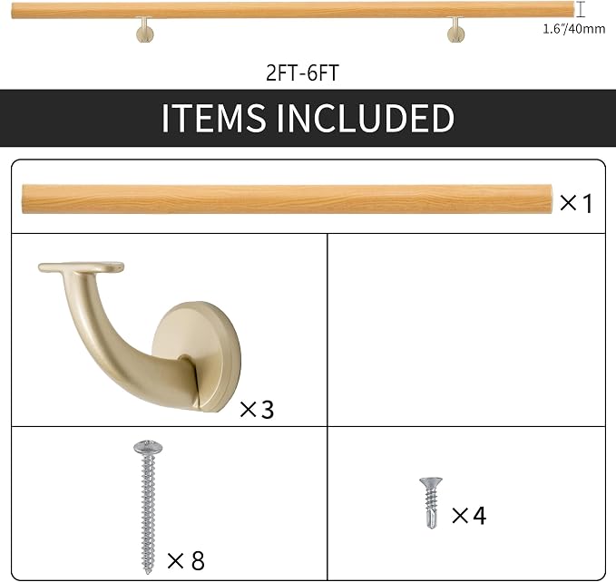 5FT Modern Aluminum Handrail Set, handrails - Image 3