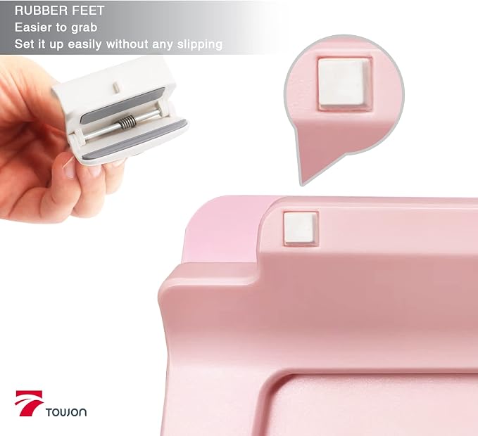 Pink Mini Desktop Pure Glass Whiteboard, Small Slope Slick Desk Whiteboard Glass - Field & Grace