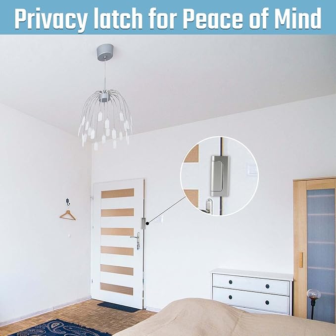 4PACK Home Security Door Reinforcement Lock Childproof, Add High Security to - Image 7