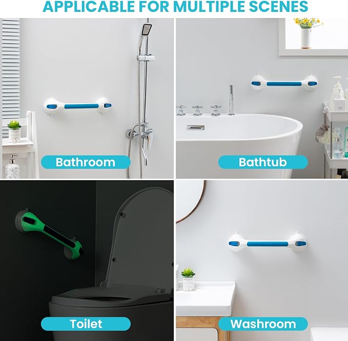 TAILI Shower Grab Bar Glow in The Dark, 2 Pack 16.8 in Grab Bars - Image 7