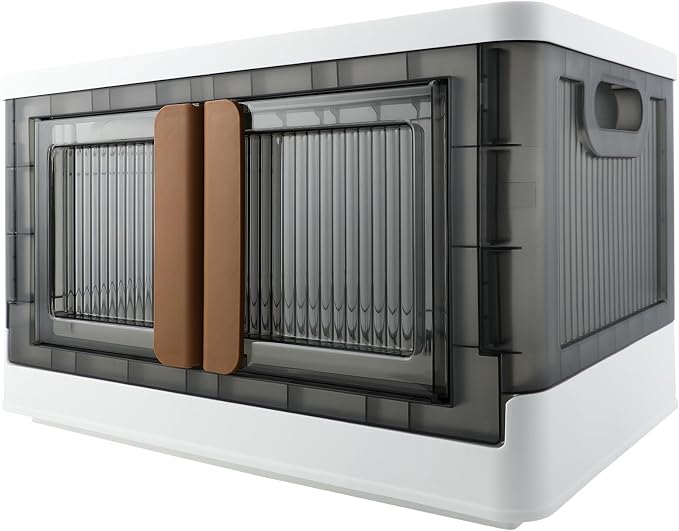 Storage Bin, Cabinet with Lids, 8.4 Gallon Capacity, With Double Door and Lock by AssHMKITOfficial