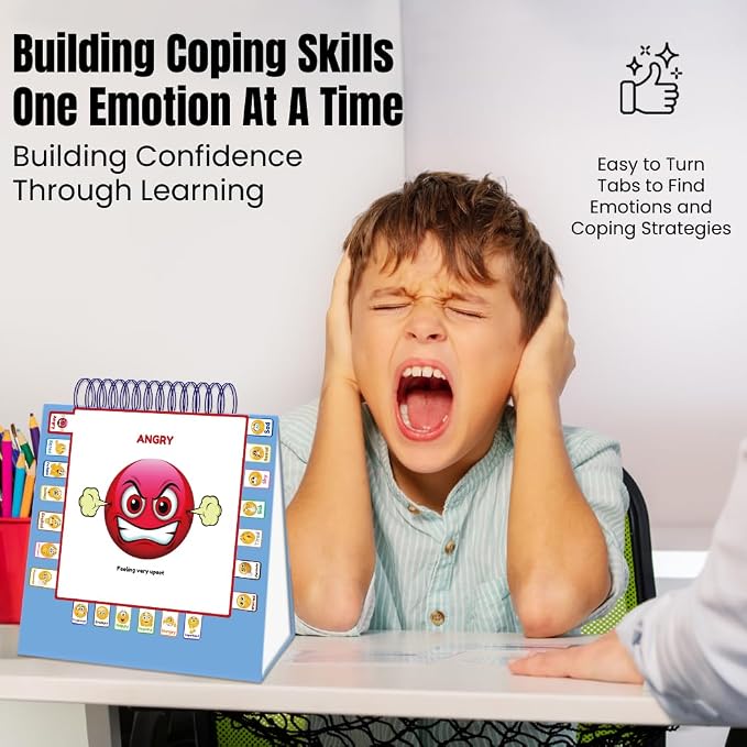 Thought-Spot I Know What to Do Flipbook | Emotions Wheel & Feelings Chart | - Field & Grace