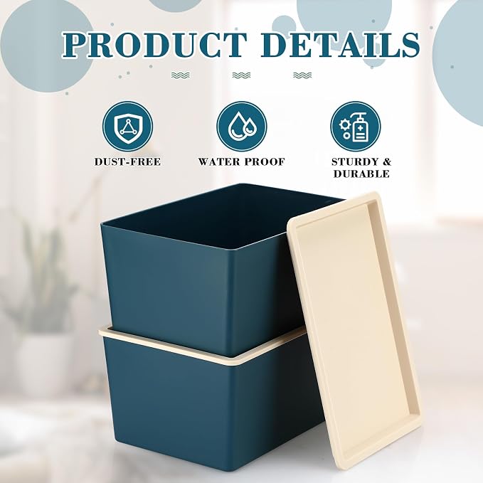 Menkxi 6 Pcs Large and Small Plastic Storage Bins - Image 3