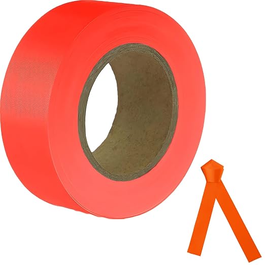 Orange Flagging Tape, Surveyors Tape, 1-3/16" × 300' Survey Tape, Tree Marking by JIZHGRAD