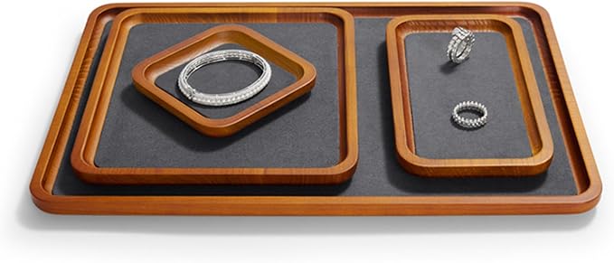 Solid Wood Jewelry Display Flat Tray - Image 2