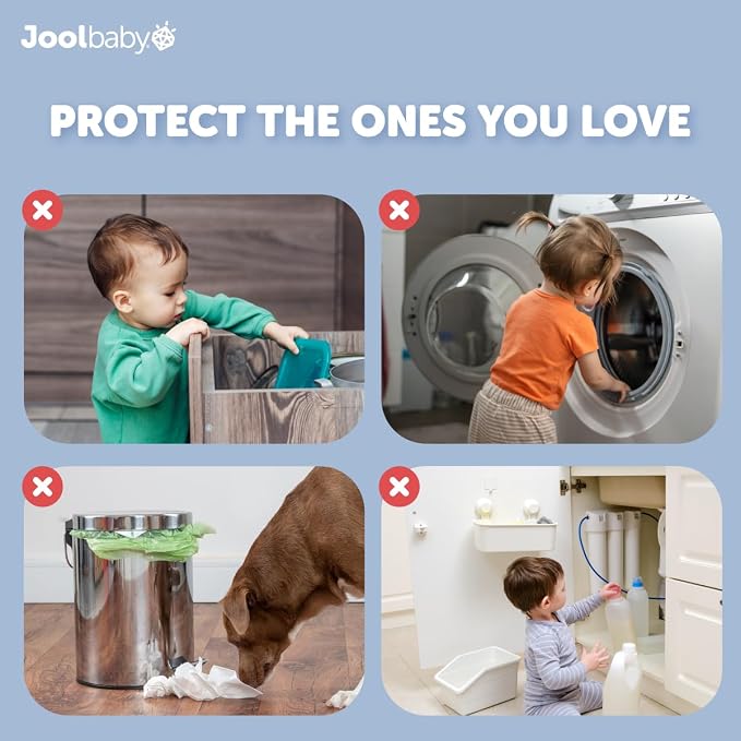 Child Safety Strap Locks Baby Proof Cabinets, Toilet & Trash Cans – 3M Adhesive - Image 6