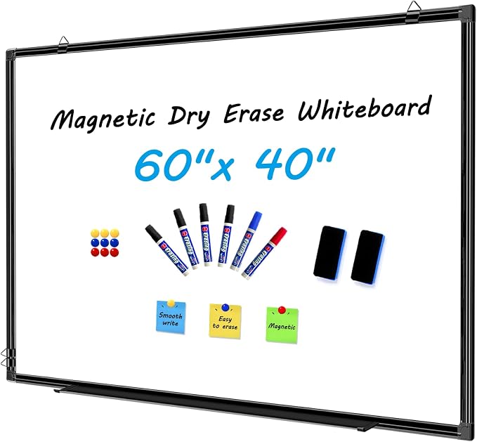 H-Qprobd 60"x40" White Board for Wall Large Magnetic Dry Erase Board by H-Qprobd