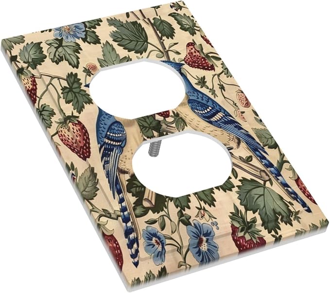 Outlet Covers Vintage Floral Bird Strawberry Thief William Morris 1 Gang Duplex - Image 3