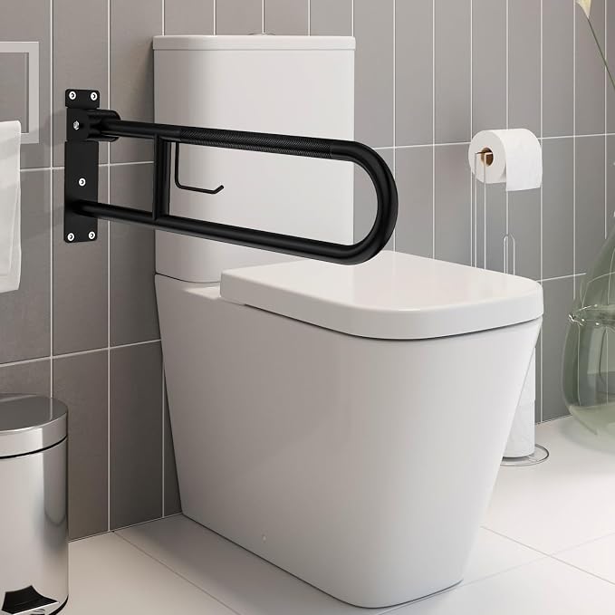 Toilet Grab Bar 30.3 Inch, YuanDe Flip Up Grab Bar - Image 3