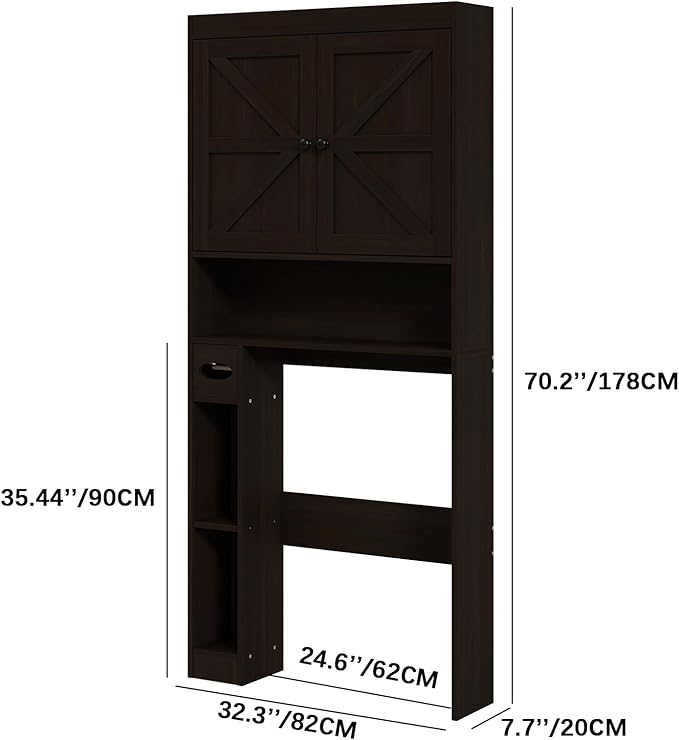 Furnideco 32.3''W Over The Toilet Storage Cabinet - Image 2