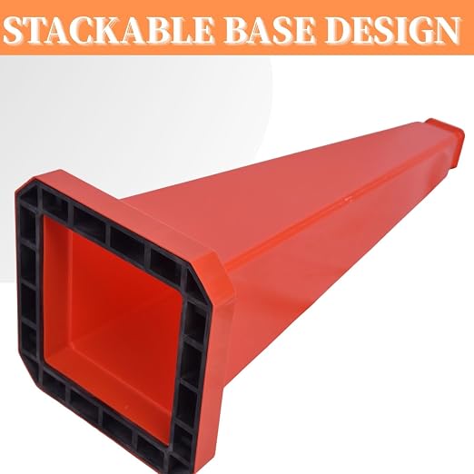BESEA 3 Pack 28" Bright Orange Traffic Safety Cones - Image 6