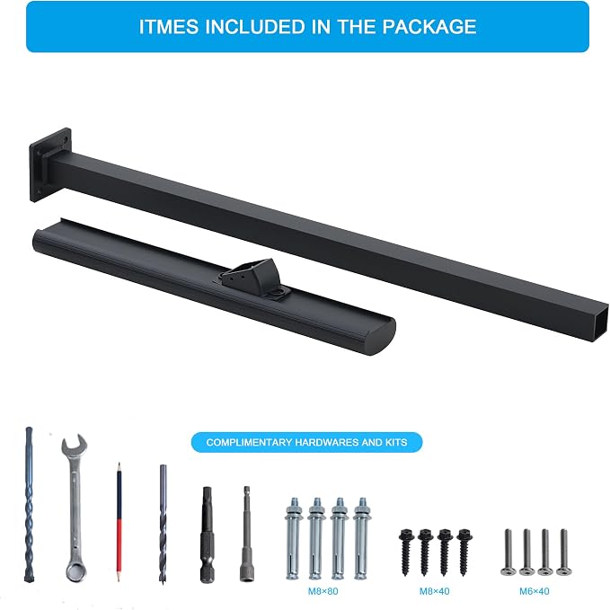 1 Step Handrail for Outdoor Steps, Premium Aluminum Alloy Railing Set, Porch - Image 3