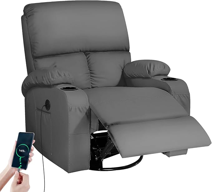 LEVELEVE Rocking Recliner Chair, Massage Rocker Recliner Chair by Enjoyyourlife