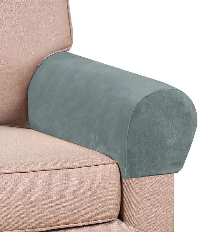 Soft Sofa Armrest Covers, Skin-Friendly Stretch Polyester Armrest Covers by Chaexii