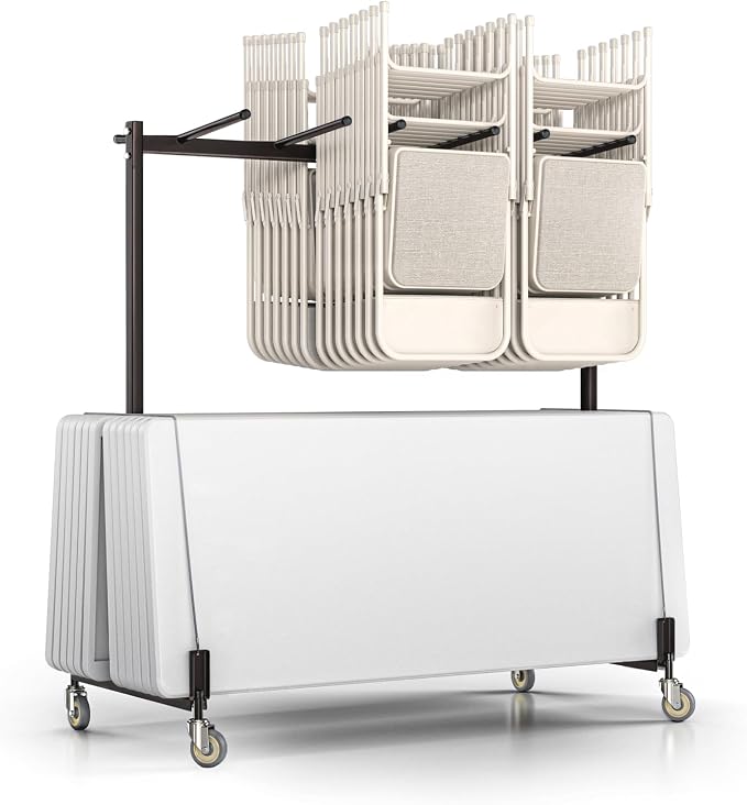 OEF Furnishings OEF42 Series Folding Table & Chair Cart, Heavy Duty Industrial by OEFFurnishings