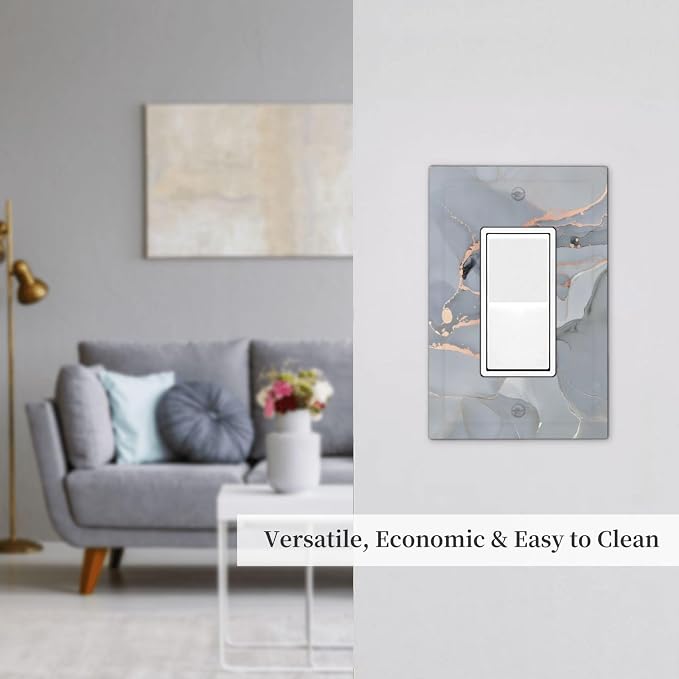 Gray And Gold Marble Abstract Luxury Print Decorative Outlet Covers 1 Gang - Image 7
