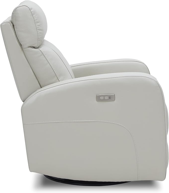 CHITA Genuine Leather Power Swivel Glider Recliner Chair - Image 7