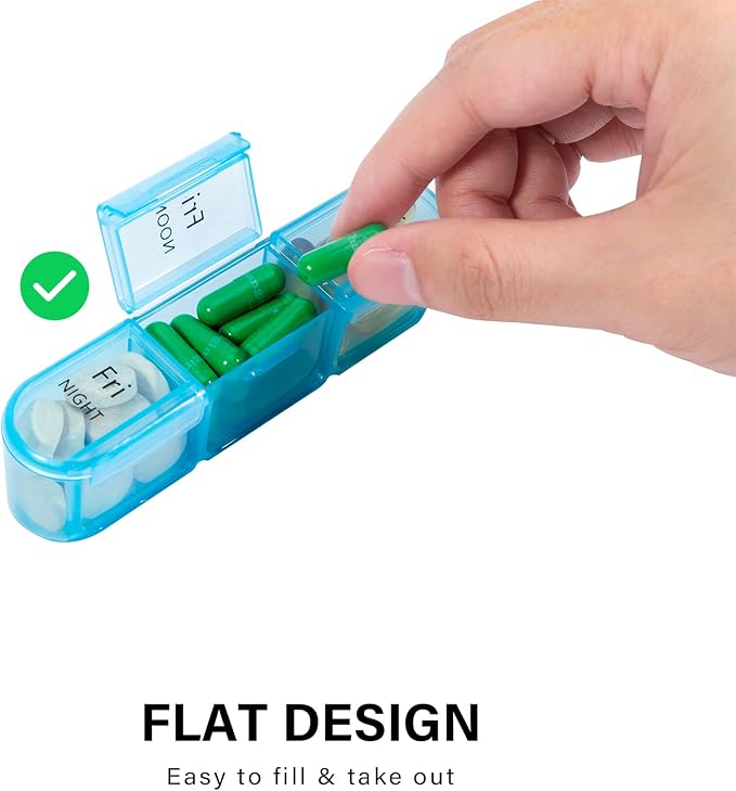 Daviky Pill Organizer 3 Times a Day, Weekly Pill Box 7 Day, Daily Medicine - Image 5