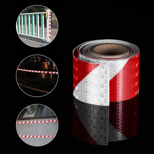 Red and White Reflective Tape Outdoor Waterproof 8 inch X 66 feet, High - Image 5