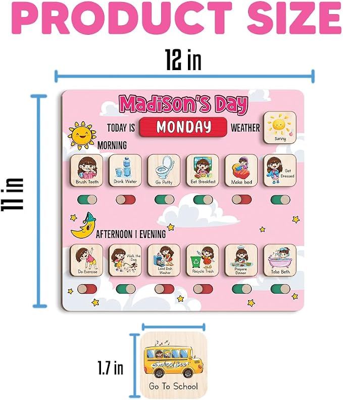 Personalized Wooden Chore Chart - Image 4