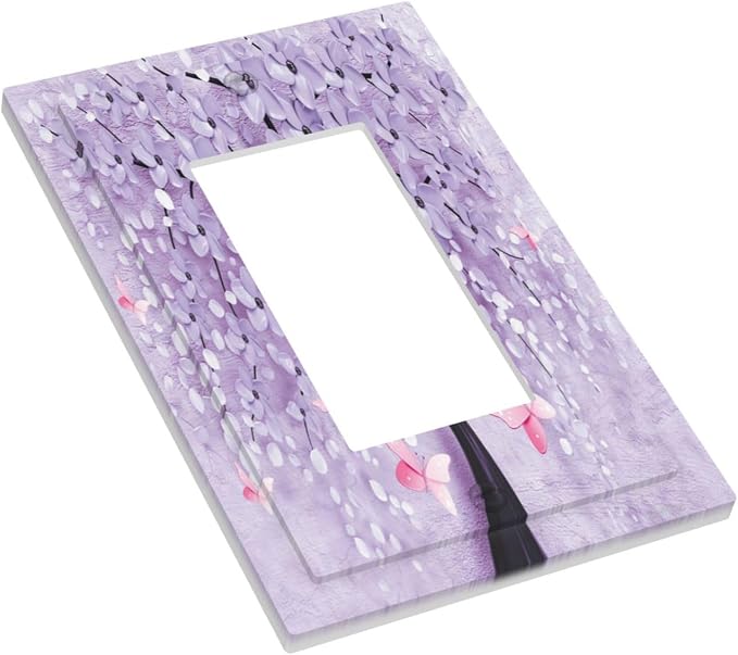 Outlet Covers 3D Purple Tree 1 Gang Wall Plate Single Rocker Light Switch Cover - Image 3