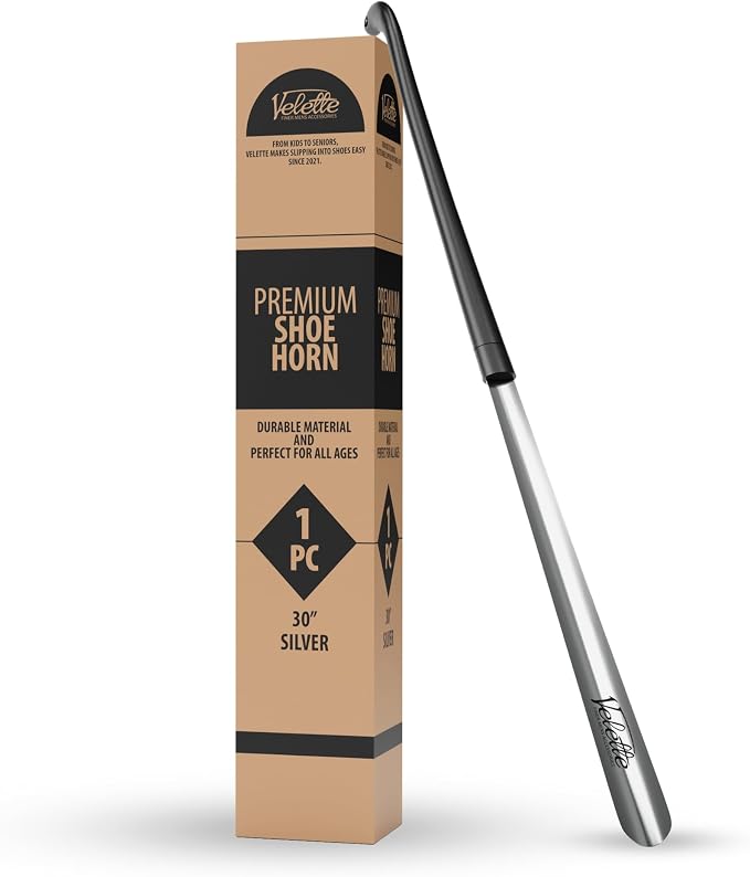 Velette Metal Shoe Horn Long Handle by Velette