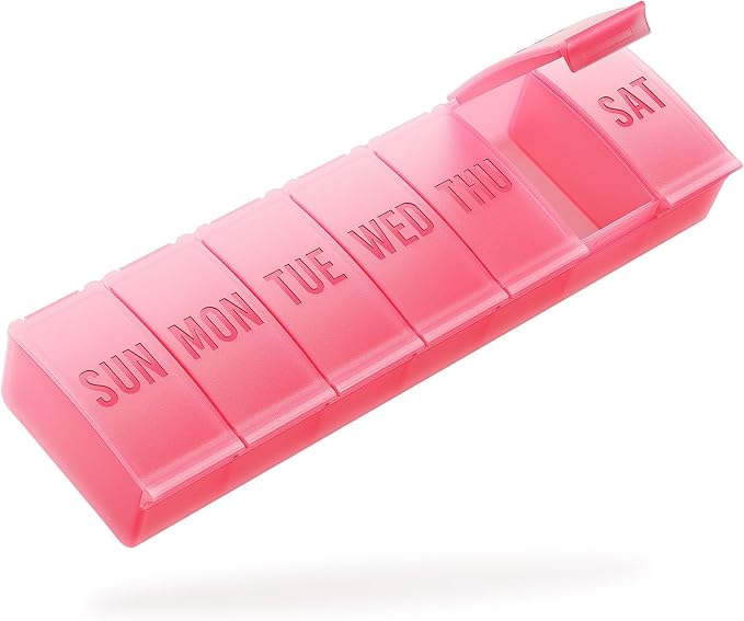 Barhon Pill Organizer Large, Weekly Medicine Pill Organizers, 7 Day Pills Box by Barhon