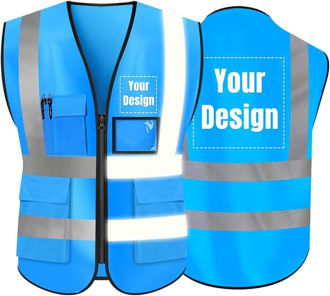 YOWESHOP High Visibility Safety Vest Custom Your Logo Protective Workwear 5 by YOWESHOP