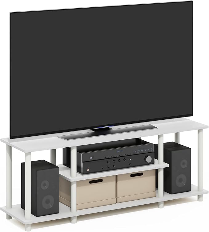 Furinno Turn-N-Tube TV Stand, 3-Tier No Tools 3D Entertainment Center, TV by Furinno-FitsYourSpaceFitsYourBudget