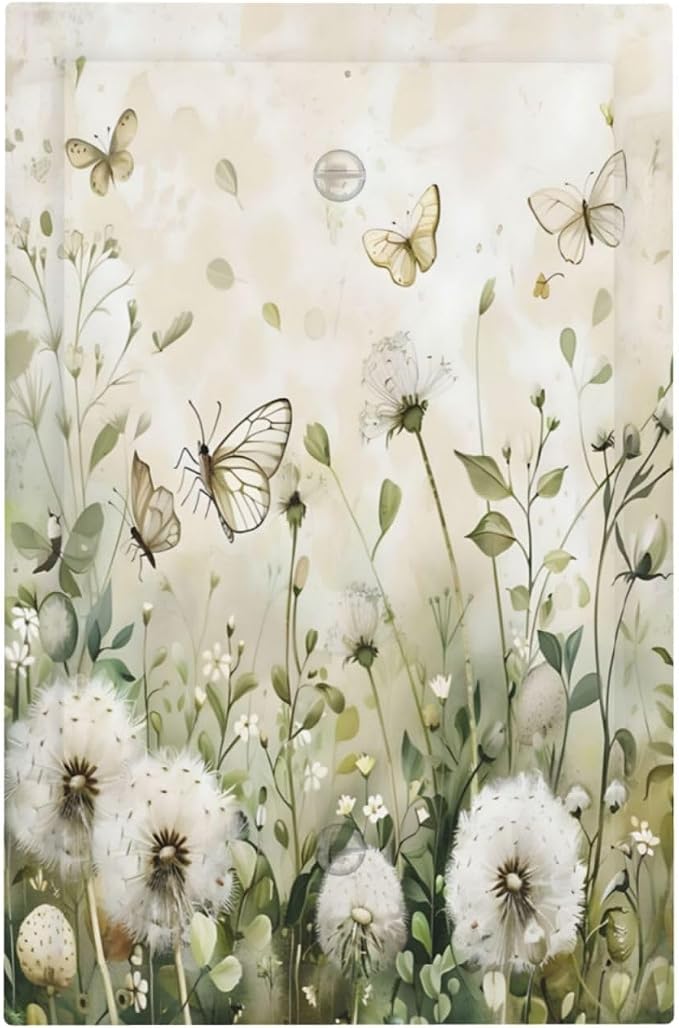 Dandelions Butterflies Watercolor Wildflowers Floral Light Switch Cover Plate 1 by Unknown