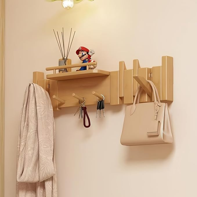 Wall Mounted Piano Key Hanger | Flip Style Hook | Entrance Wall Art Hook by FleiSleep