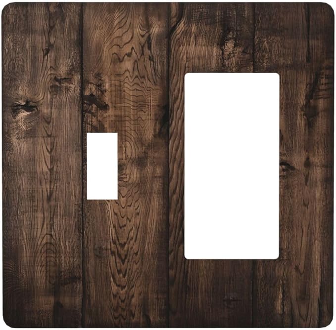 Rustic Brown Wood Plank Vintage Wooden Texture Print Outlet Covers 1 Toggle 1 by Unknown