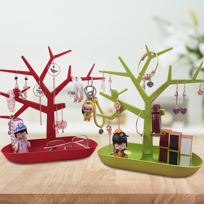 Tabletop Key Holder Stand Tree Key Rack, Stand Jewelry Display Necklace Ring - Image 4