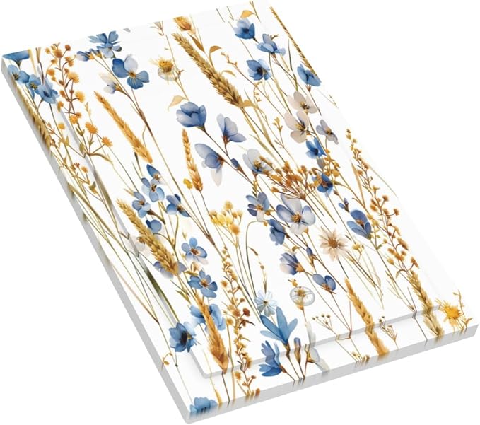 Vintage Wildflower Blue Gold Country Fall Wheat Floral Light Switch Cover Plate - Image 3