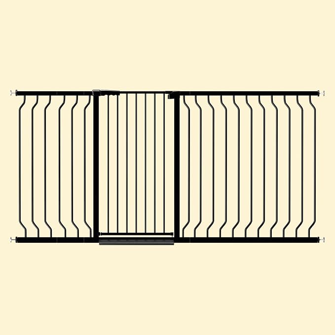 ALLAIBB Black 40.55" Extra Tall Wide 57.48-73.62" Baby Gate Pressure Mounted - Image 7