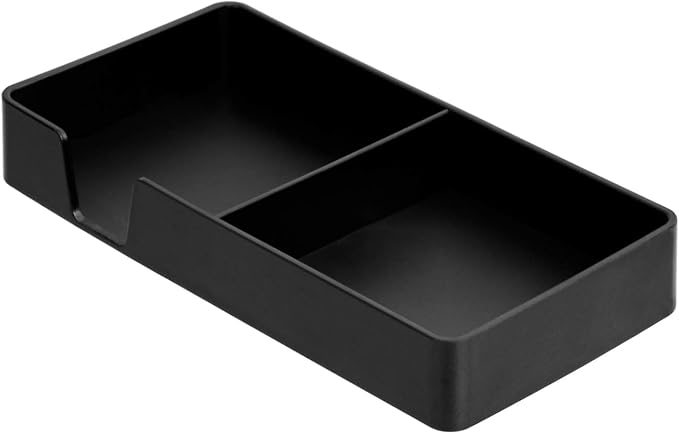 Amazon Basics Rectangular Plastic Desk Organizer Bundle Half Accessory Tray - Image 3