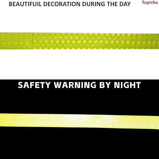 Fluorescent Yellow Reflective Tape Outdoor Waterproof 1 inch, High Visibility - Image 3